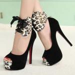 LEOPARD PRINTS PEEP TOE HEELS [221]