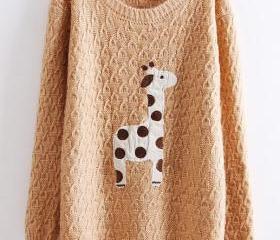 LOVELY DOTS GIRAFFE PULLOVER SWEATER 6