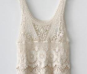 JAPANESE STYLE CROCHET LACE TOP 7