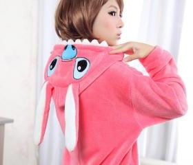 STITCH HOODIE PAJAMAS ONESUIT PINK 52