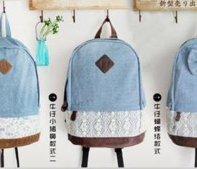 PIG NOSE AND BOW TIE DENIM BAG 83