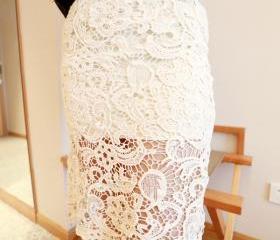 LACE DRESS WITH CROCHET EDEGE 108