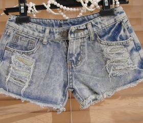 SHREDDED TORN HEAVILY WORN SUPER SHORT SHORTS 112