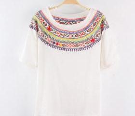 JAPANESE SUMMER BOHEMIA EMBROIDERY SHORT SLEEVE 131
