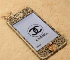 GLITTER LEOPARD BODY FILM IPHONE4/4S STICKER 145