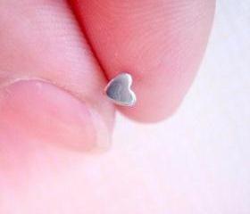 VALENTINE HEART NOSE RING MEDICAL STAINLESS STEEL 151