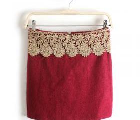 HIGH QUALITY WOOLEN CLOTH SKIRT 152