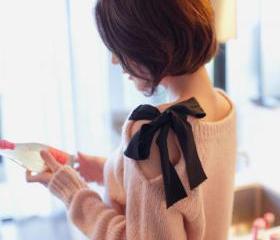 SHOULDERS BUTTERFLY BOW SPRING SWEATER [185]
