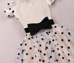PRINCESS HEIRESS BUBBLE DRESSES, HIGH WAIST DRESS WITH SHORT SLEEVES [207]