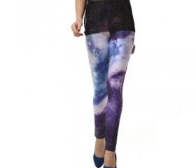BLAZING SKY GALAXY LEGGINGS PANTS BLUE [214]
