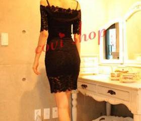 WHOLE CROCHET NIGHTCLUB STRAPLESS DRESS [225]