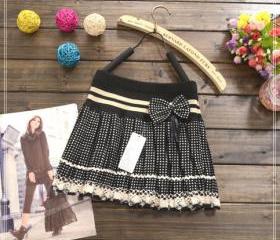 HIGH WAIST MINI SKIRT WITH BOW [267]